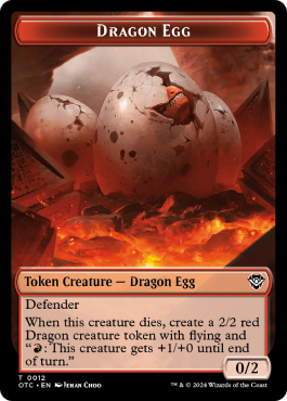 Dragon et oeuf (0/2, défenseur) / Dragon (2/2, vol)