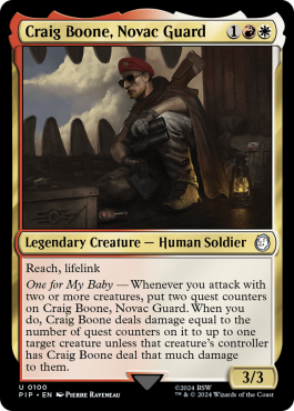 Craig Boone, garde de Novac