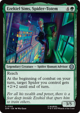 Ezekiel Sims, totem d'araignée