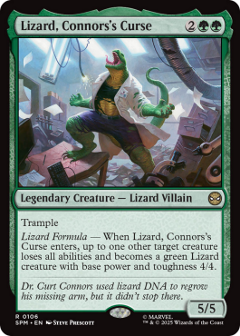 Le Lézard, malédiction de Connors