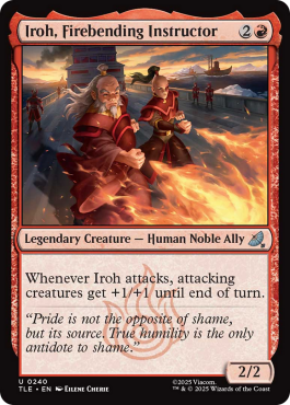 Iroh, instructeur en maîtrise du Feu