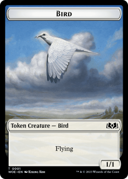 Oiseau (1/1, vol, blanc)