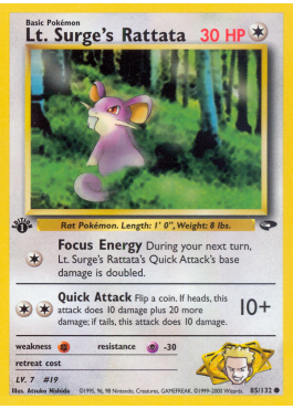 Lt. Surge's Rattata (G2 85)