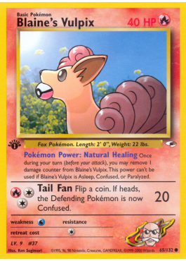 Blaine's Vulpix (G1 65)