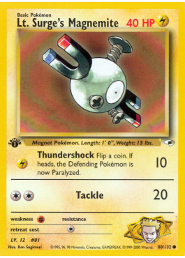 Lt. Surge's Magnemite (G1 80)