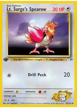 Lt. Surge's Spearow (G1 52)