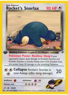 Rocket's Snorlax (G1 33)