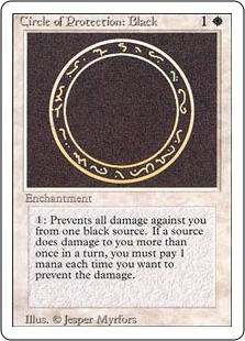 Cercle de protection : noir