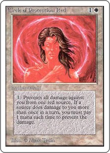 Cercle de protection : rouge