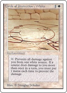 Cercle de protection : blanc