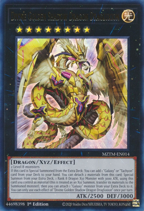 Dragluxion le Dragon Divin Doré de l'Ombre