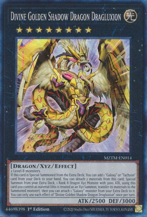 Dragluxion le Dragon Divin Doré de l'Ombre