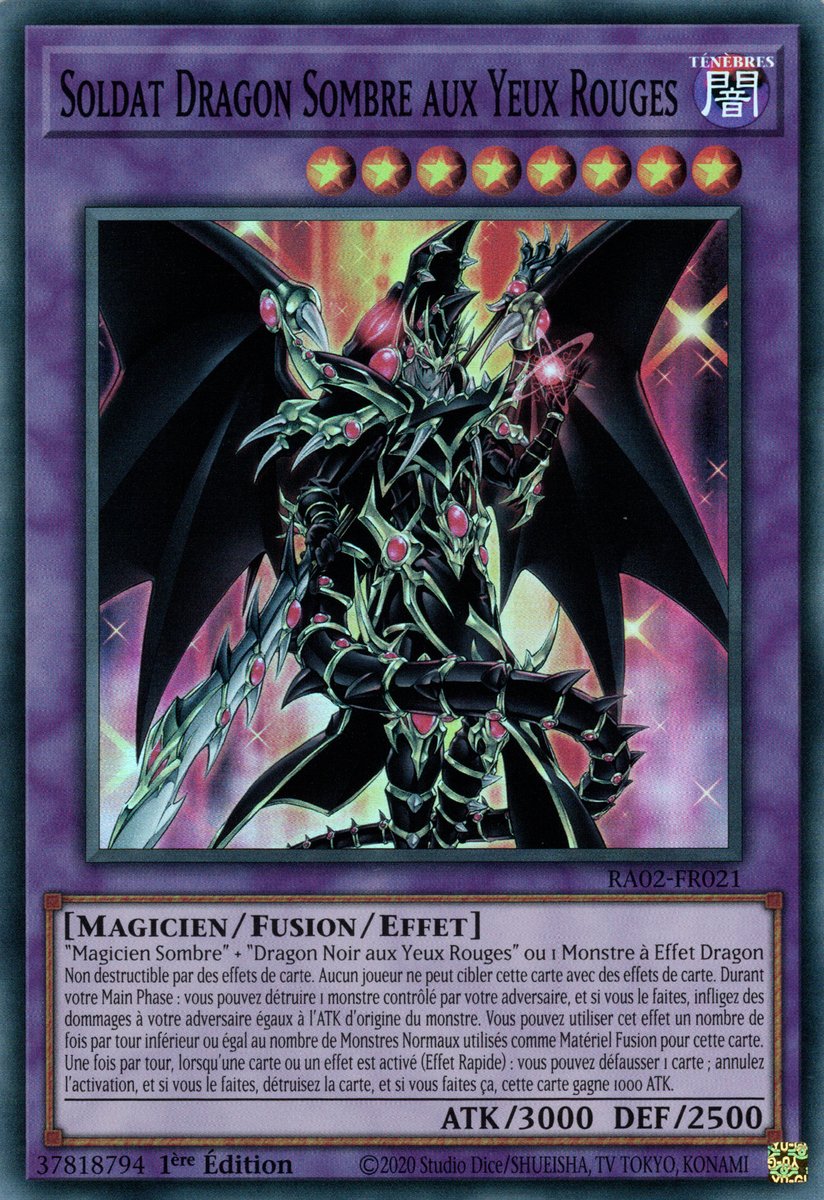 Soldat Dragon Sombre aux Yeux Rouges