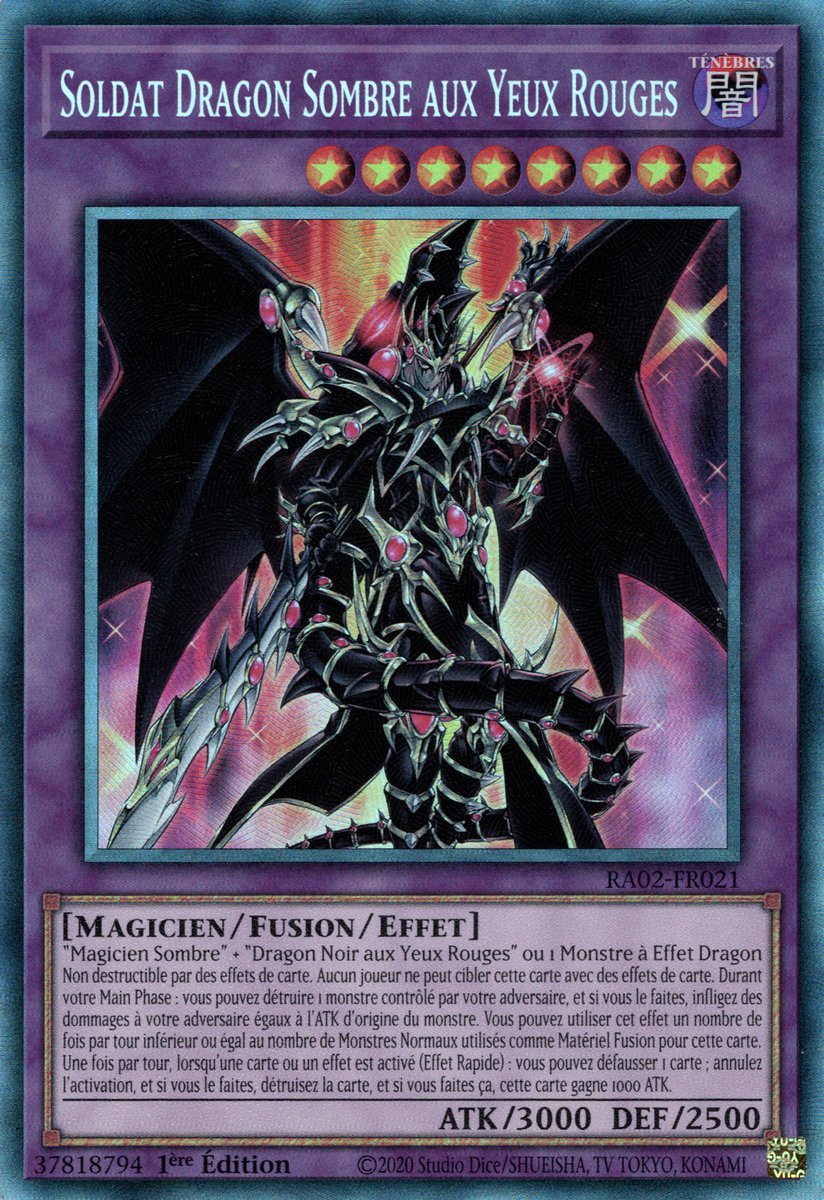 Soldat Dragon Sombre aux Yeux Rouges