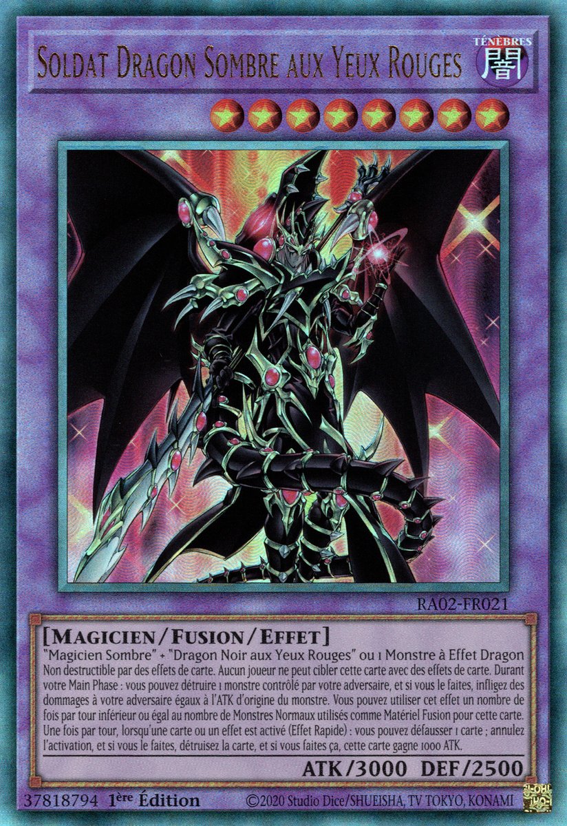 Soldat Dragon Sombre aux Yeux Rouges