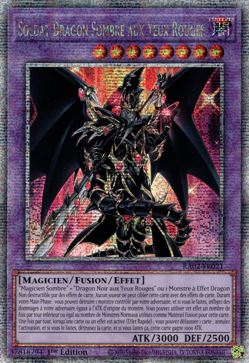 Soldat Dragon Sombre aux Yeux Rouges