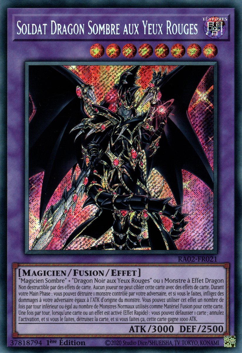Soldat Dragon Sombre aux Yeux Rouges