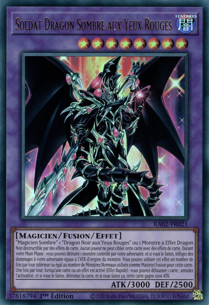 Soldat Dragon Sombre aux Yeux Rouges