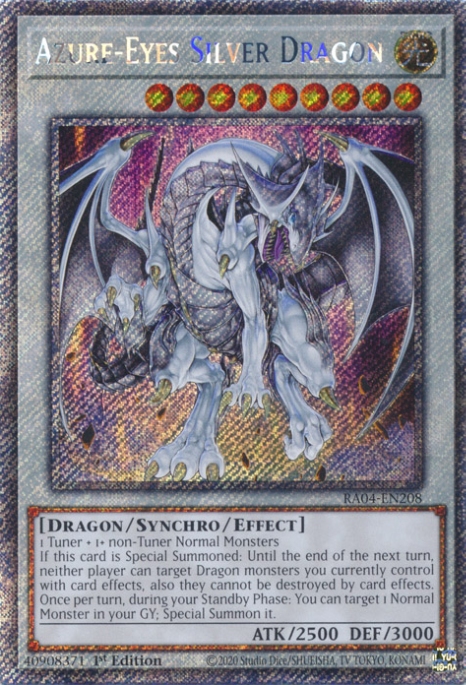 Dragon Argent aux Yeux Azur