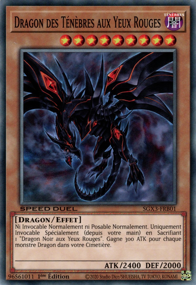 Dragon des Ténèbres Aux Yeux Rouges