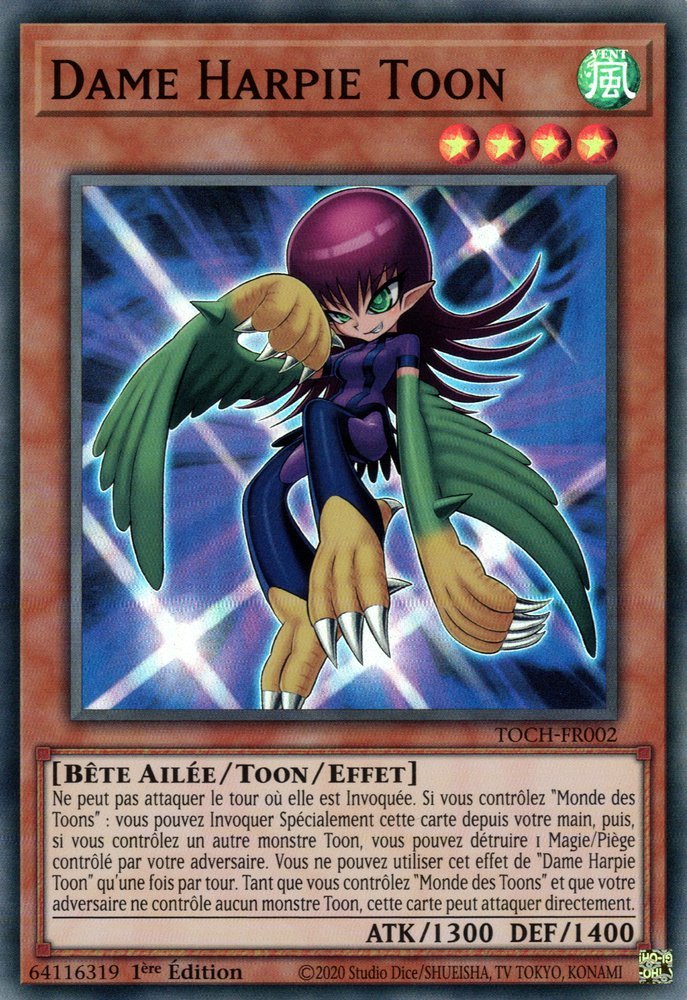 Dame Harpie Toon Carte à Lunité Yu Gi Oh Playin By Magic Bazar 