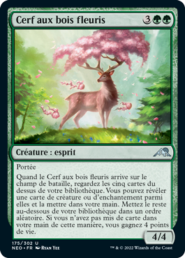 Cerf aux bois fleuris