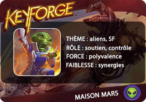 keyforge caractéristiques de la maison Mars