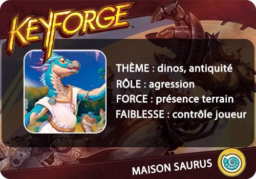 keyforge maison saurus caractéristiques