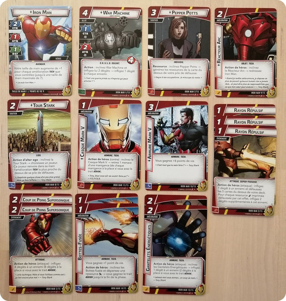 deck Iron Man cartes réservées