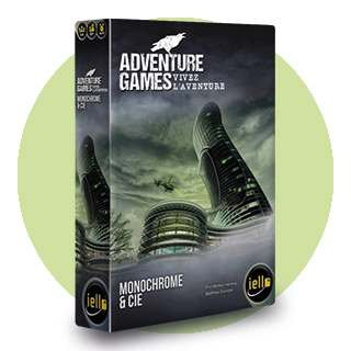 Boîte de jeu Adventure games monochrome