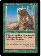 Ours aux griffes rasoir