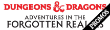 D&D : Aventures dans les Royaumes Oubliés Promos