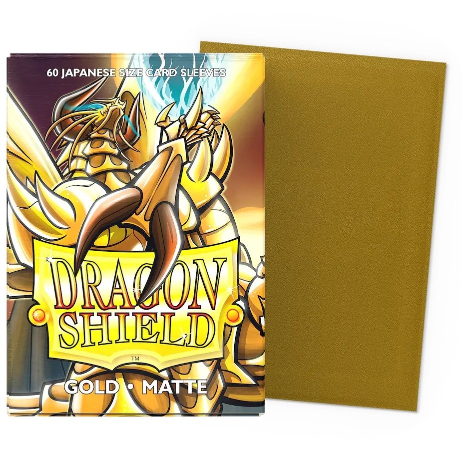 60 Pochettes Matte Format Japonais Gold - Dragon Shield - Acheter vos  produits Yu-Gi-Oh! - Playin by Magic Bazar