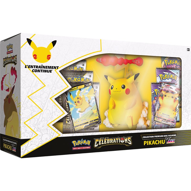 Coffret Premium Figurine Pikachu Vmax Celebrations Pokemon Fr Acheter Vos Produits Pokemon Playin By Magic Bazar
