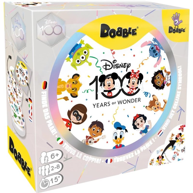Dobble Disney - 100 Years of Wonders - Acheter vos Jeux de société, puzzles  & casse-têtes pour enfants - Playin by Magic Bazar