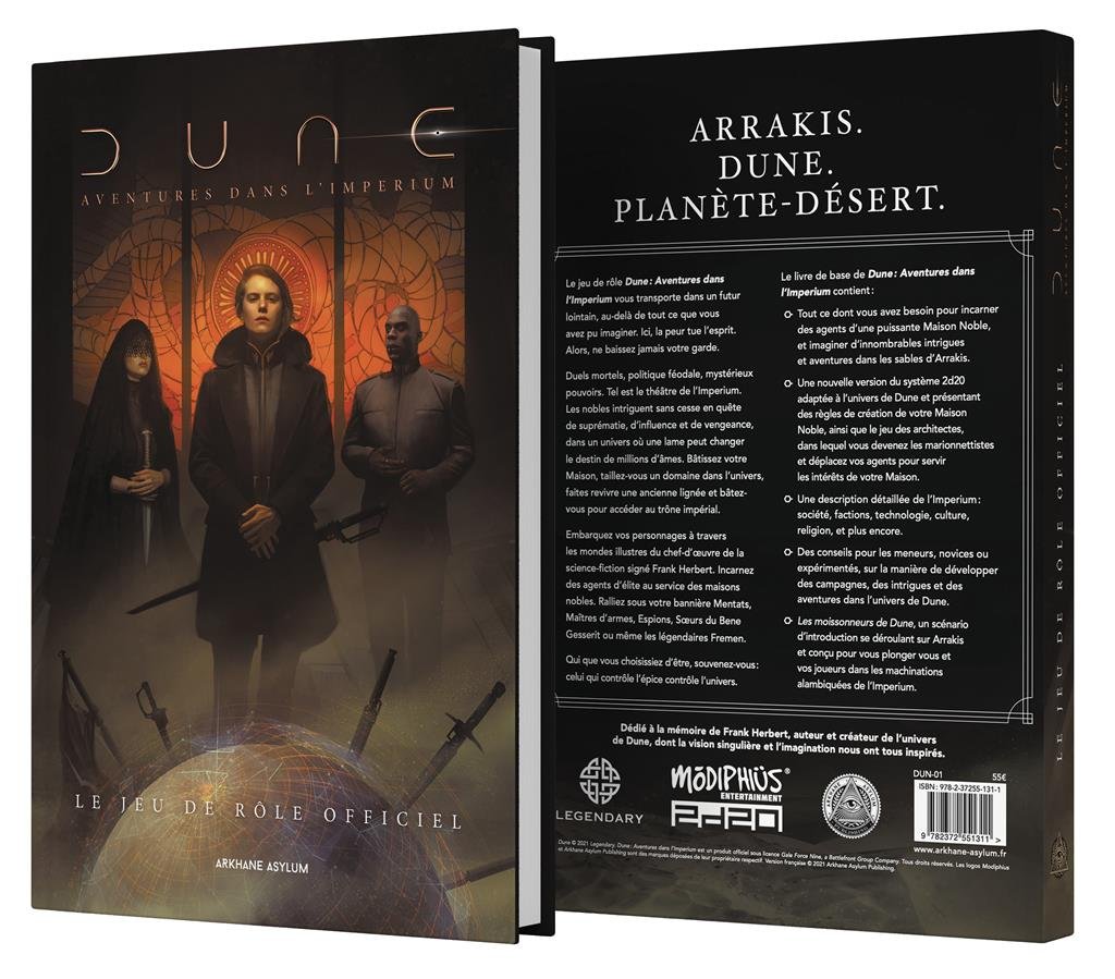 Dune JDR : Aventures dans l'Imperium - Livre de Base - Acheter vos Jeux de  société - Jeu de rôle - Playin by Magic Bazar