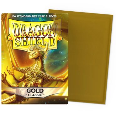 100 pochettes classic format standard gold dragon shield 