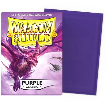 100 pochettes classic format standard purple dragon shield 