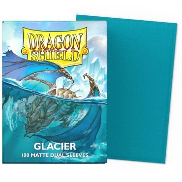 100 pochettes dual matte format standard glacier dragon shield 