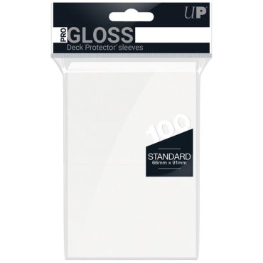 100 pochettes gloss format standard blanc ultra pro 82690 