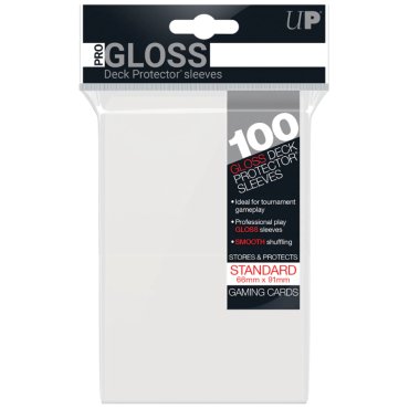 100 pochettes gloss format standard transparent ultra pro 82689 