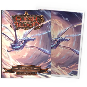 100 pochettes matte art format standard flesh and blood cromai dragon shield 