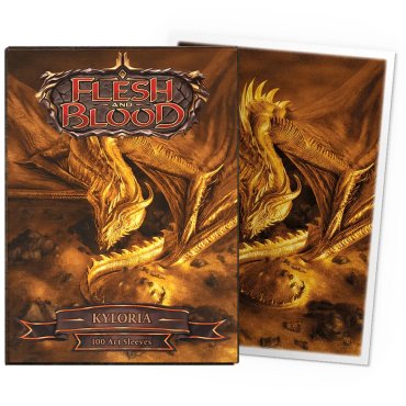 100 pochettes matte art format standard flesh and blood kyloria dragon shield 