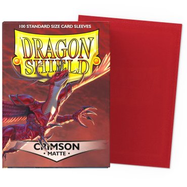 100 pochettes matte format standard crimson dragon shield 