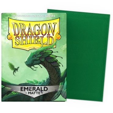 100 pochettes matte format standard emerald dragon shield at 11036 