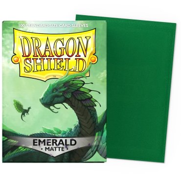 100 pochettes matte format standard emerald dragon shield at 11036 