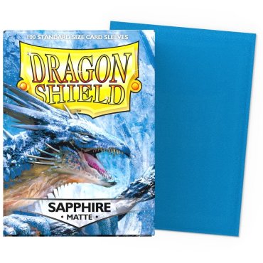 100 pochettes matte format standard sapphire dragon shield 