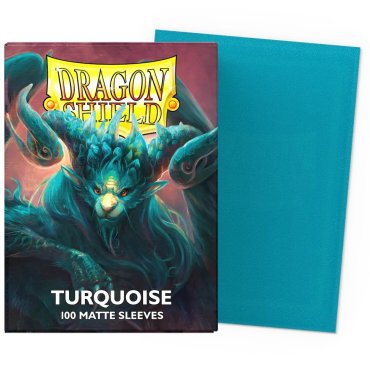100 pochettes matte format standard turquoise dragon shield 