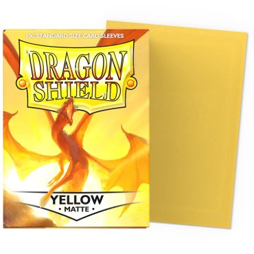 100 pochettes matte format standard yellow dragon shield 