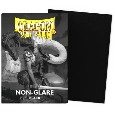 100 pochettes matte non glare format standard black dragon shield at 11822 